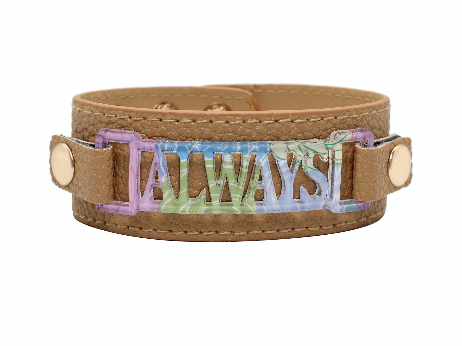 Classic Cuff with Zoe Style Plaque "Always"
