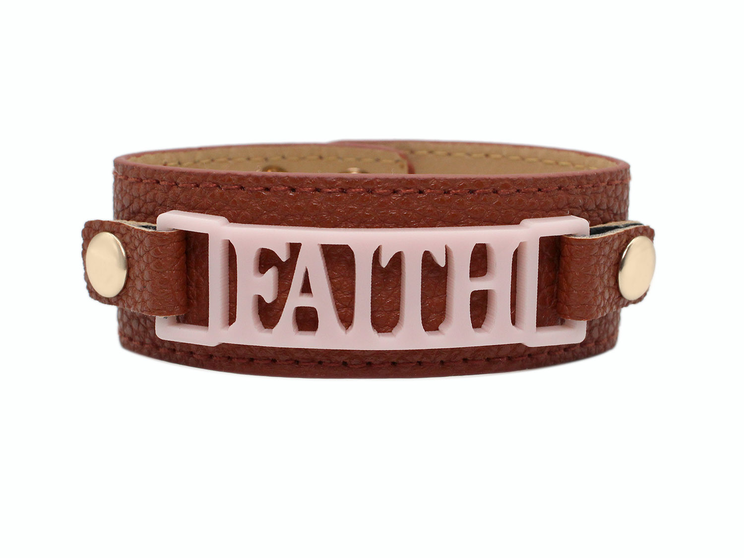 Classic Cuff with Zoe Style Plaque "Faith"