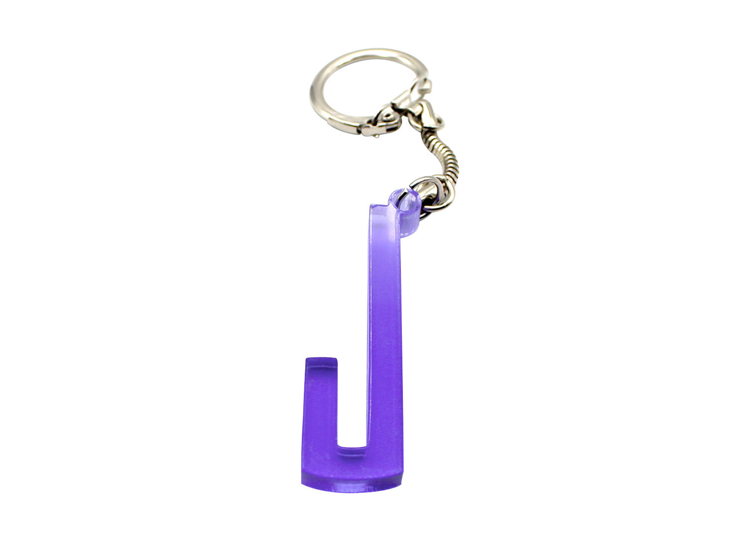 Key Chain Silver Finish with Initial