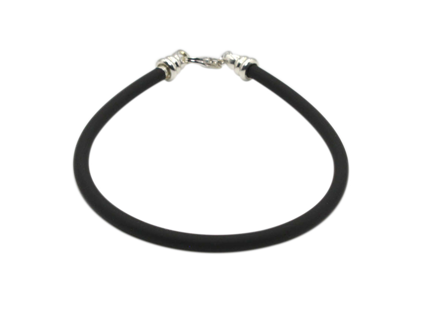 Black Rubber Cord Bracelet