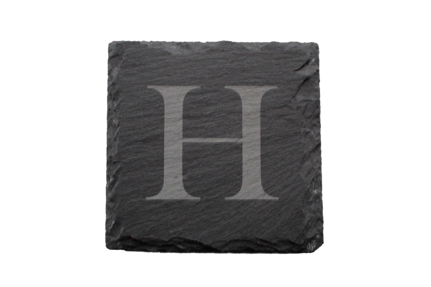 Custom Slate Coaster with Initial Set