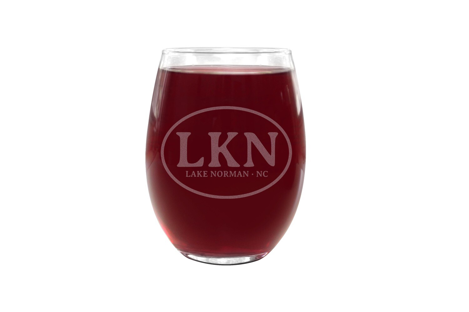 Custom Initials or Airport Code PLASTIC Stemless Wine Glass