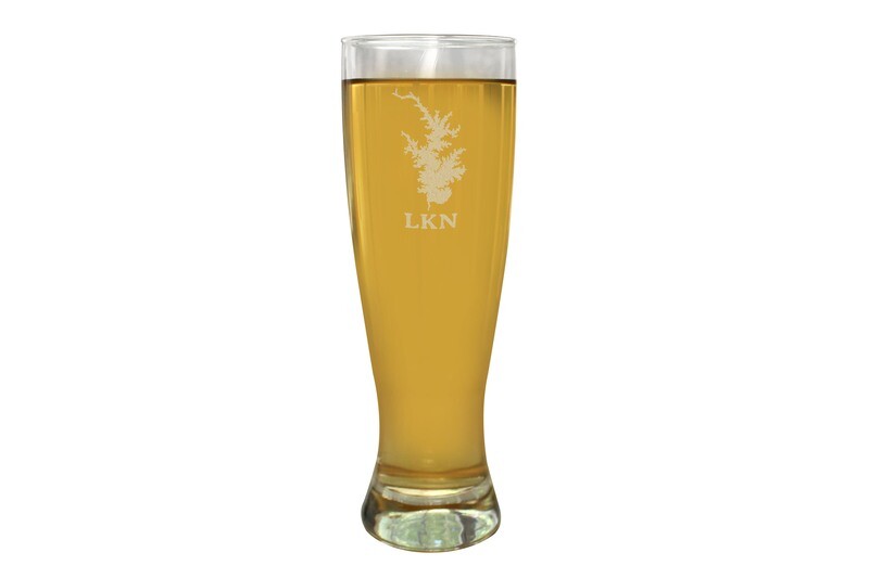 Body of Water w/Location Name Custom Pilsner Beer Glass 16 oz