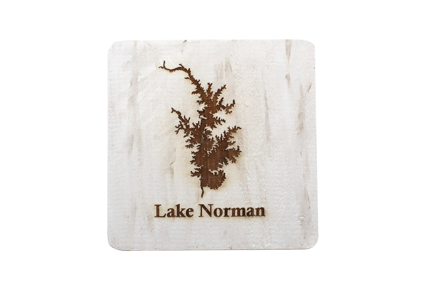 Body of Water w/Name Hand-Painted Wood Coaster Set