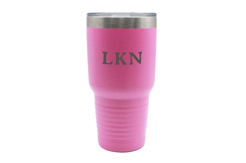 Custom Insulated Travel Mug w/Initials or Saying 30 oz