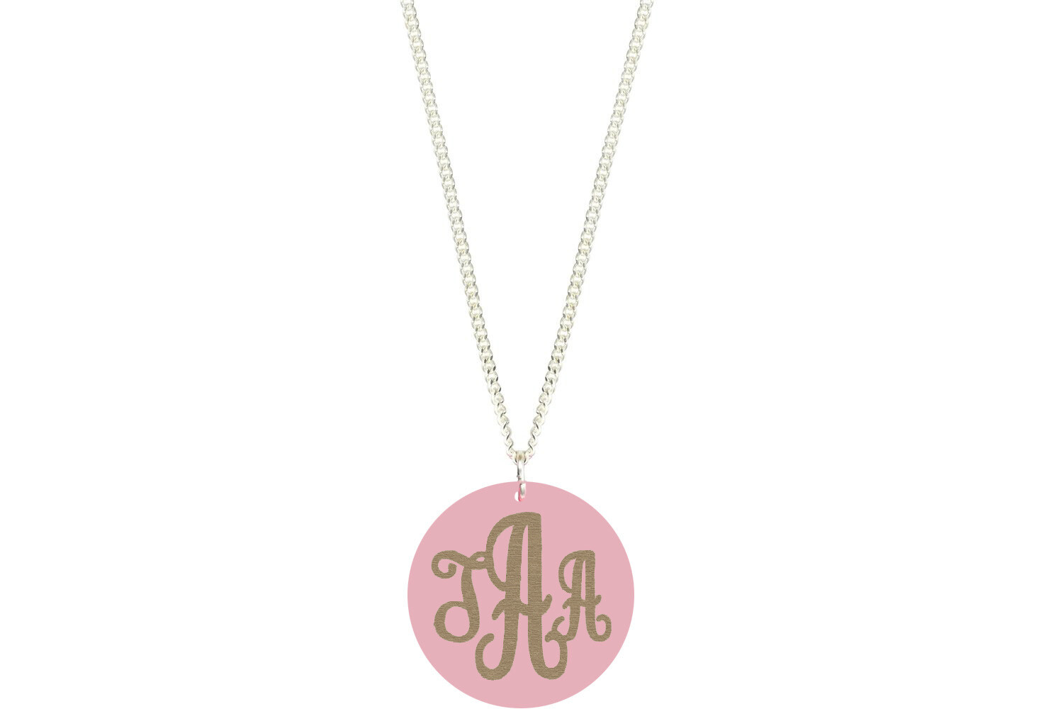 Traditional Monogram with Chain Necklace
