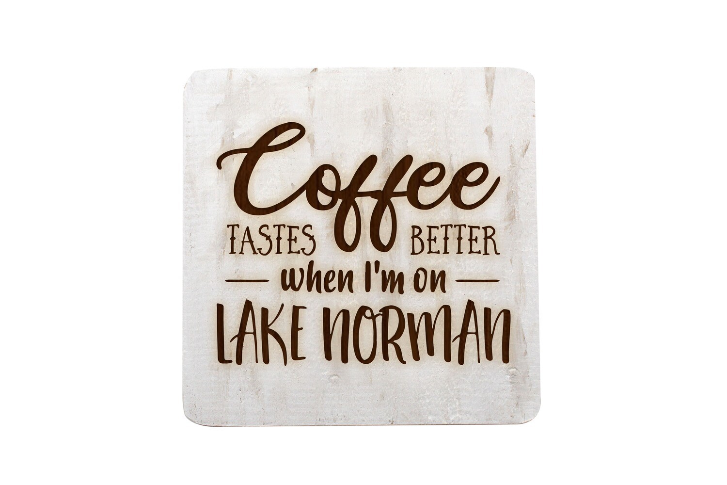 Coffee Tastes better with Customized Location Hand-Painted Wood Coaster Set