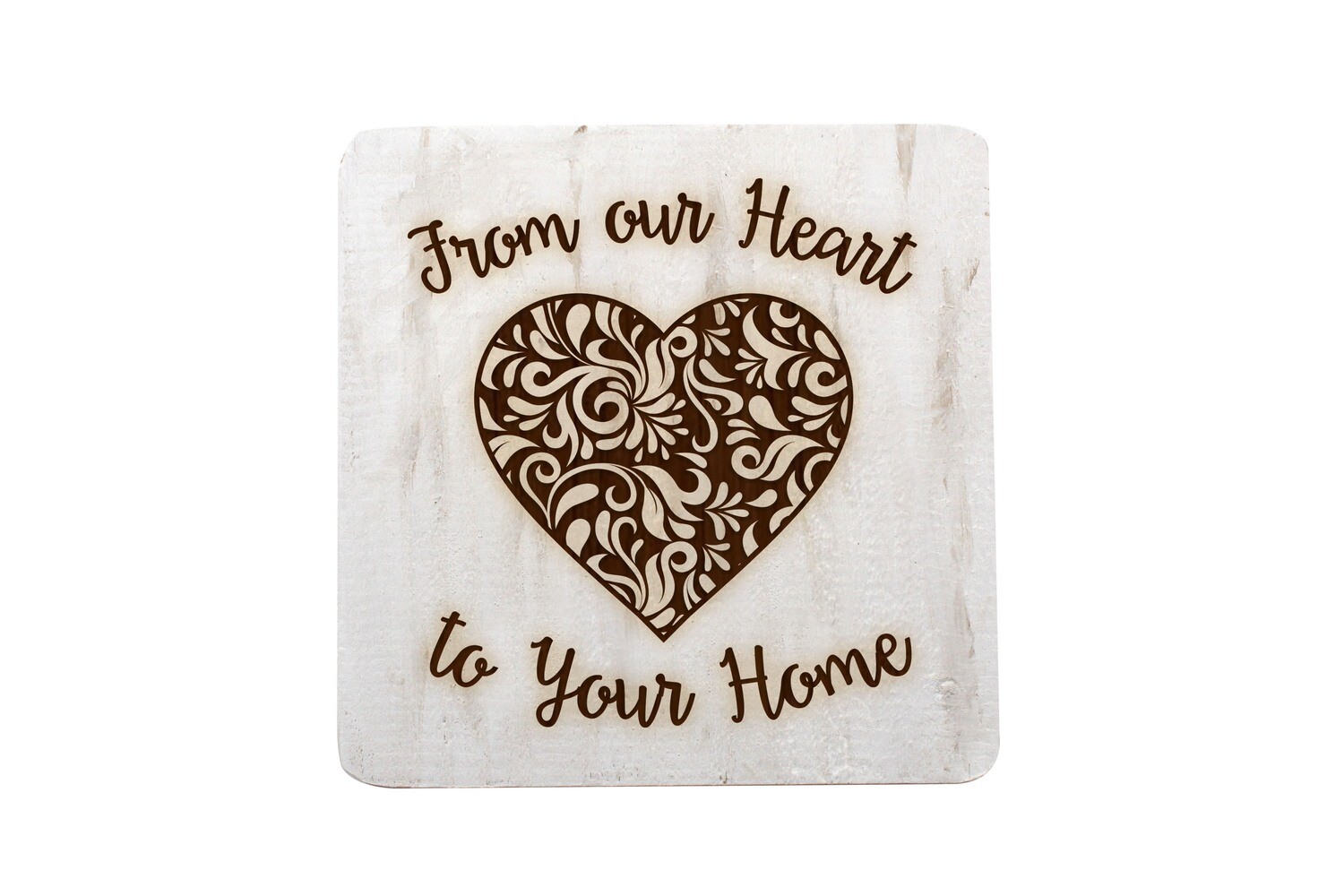 From our Heart to Your Home Hand-Painted Wood Coaster Set