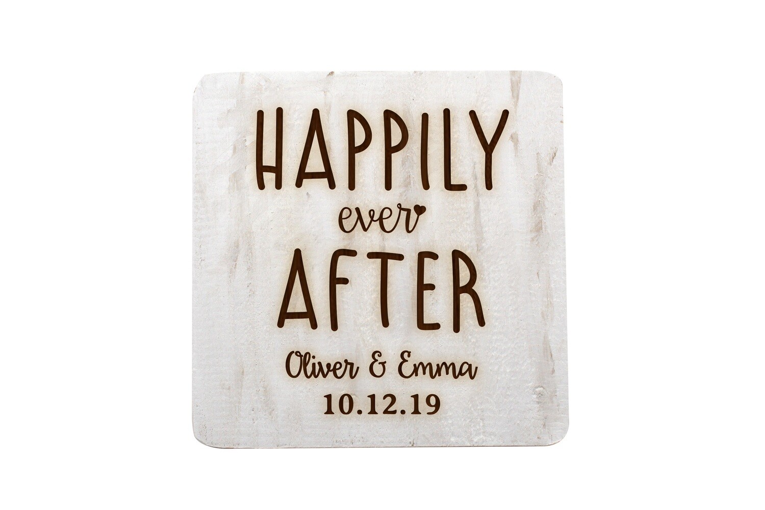 Custom Happily Ever After Hand-Painted Wood Coaster Set