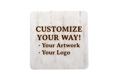 Customize Your Way Hand-Painted Wood Coaster Set