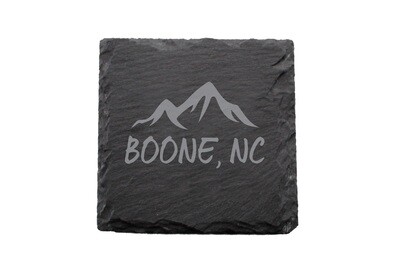 Mountains Customized with City & State Slate Coaster Set