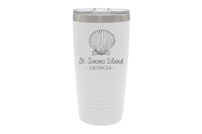 Seashell & Customized Location Insulated Tumbler 20 oz