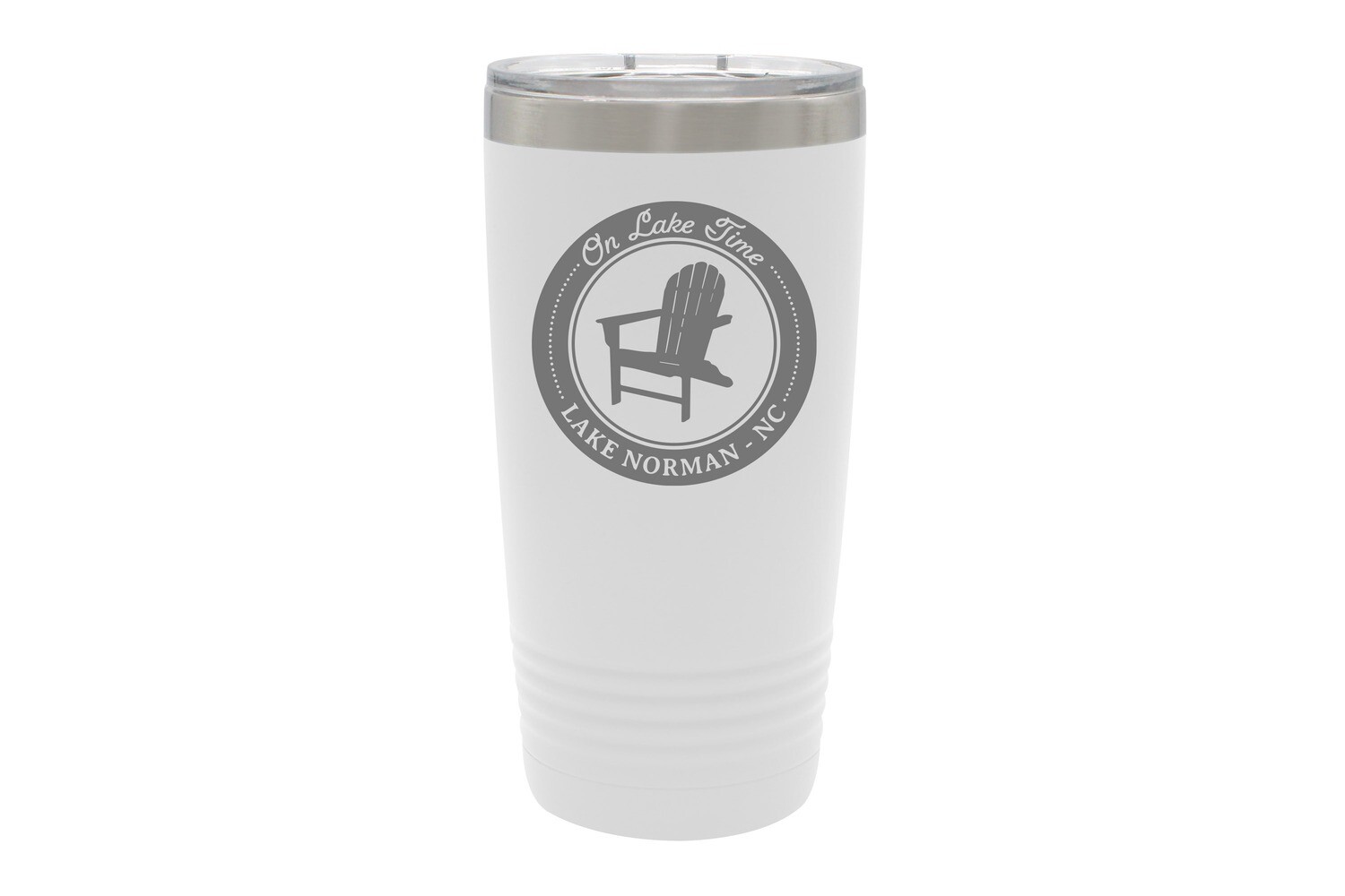 On Lake Time w/Chair & Customized Location Insulated Tumbler 20 oz
