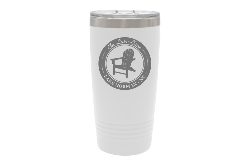 On Lake Time w/Chair & Customized Location Insulated Tumbler 20 oz