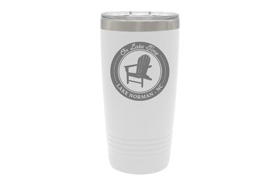 On Lake Time w/Chair & Customized Location Insulated Tumbler 20 oz