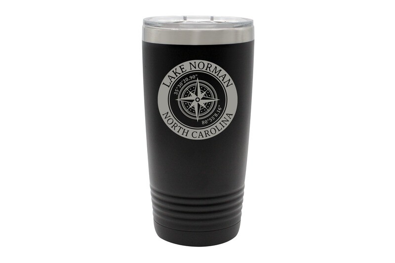 Custom Location with Latitude & Longitude in Circle Insulated Tumbler 20 oz