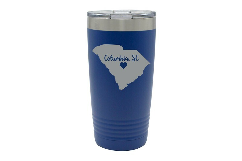 Custom State Shape - Heart Represents City Location Insulated Tumbler 20 oz