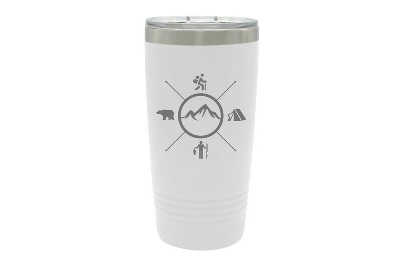 Mountains with 4 Outdoor Themes Insulated Tumbler 20 oz