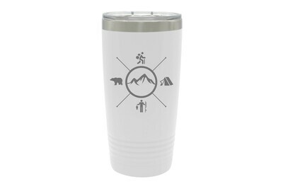 Mountains with 4 Outdoor Themes Insulated Tumbler 20 oz