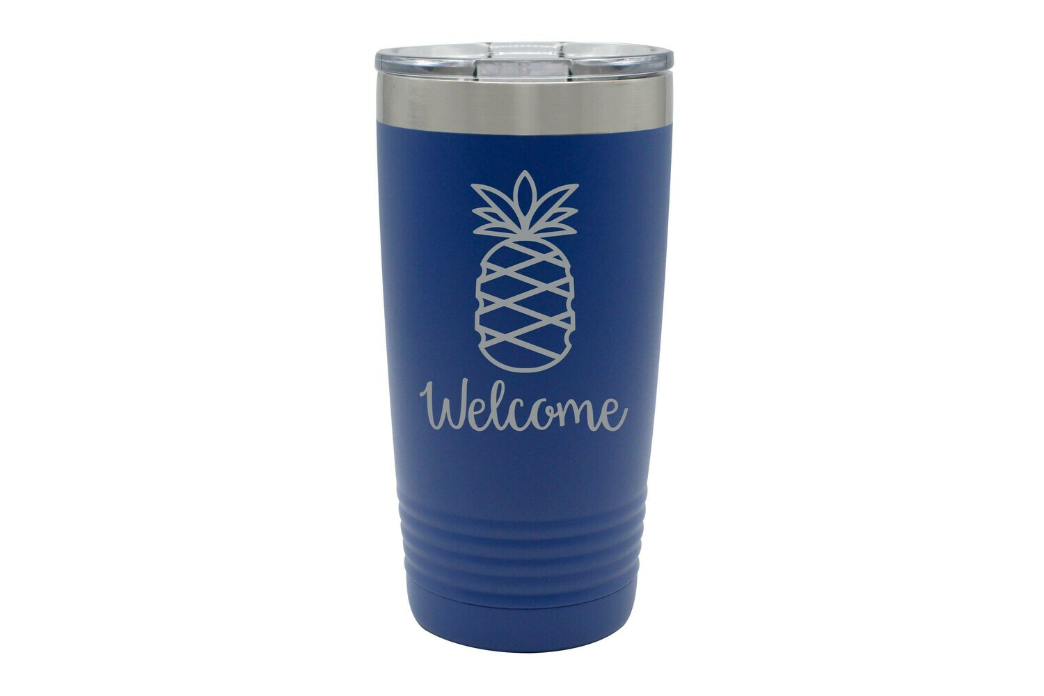 Pineapple w/Welcome or Your Custom Word Insulated Tumbler 20 oz