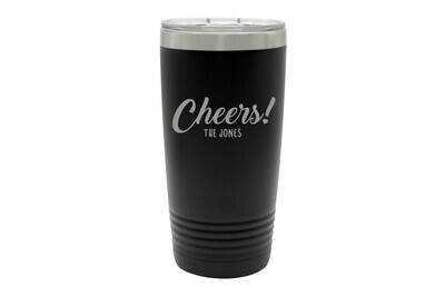 Custom Cheers w/Name Insulated Tumbler 20 oz