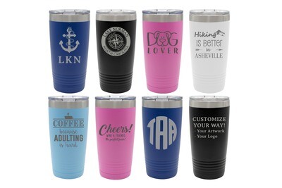 20 oz Insulated Tumblers NOW W/SLIDER Lid & Dishwasher SAFE - $30 Each