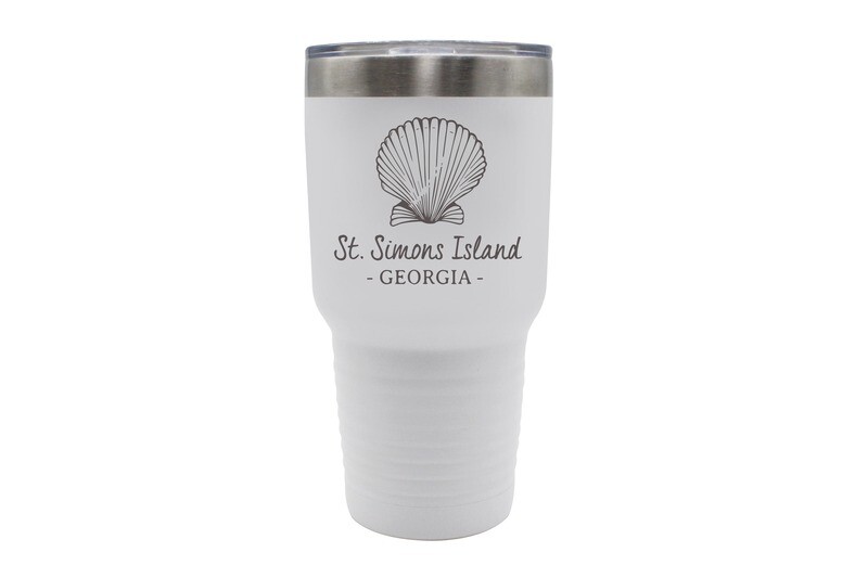 Seashell & Customized Location Insulated Tumbler 30 oz