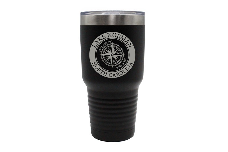 Custom Location with Latitude & Longitude in Circle Insulated Tumbler 30 oz