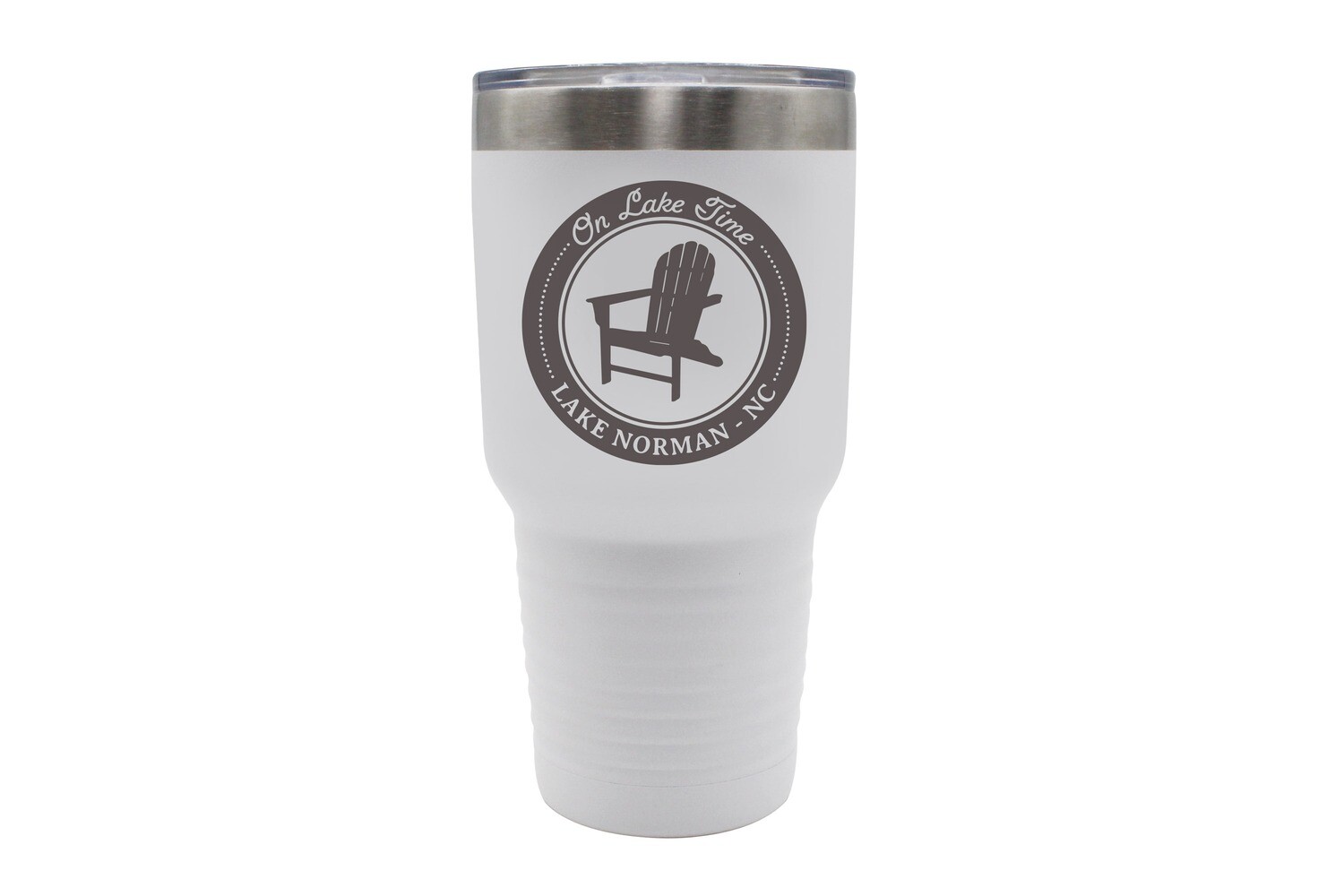 On Lake Time w/Chair & Customized Location Insulated Tumbler 30 oz