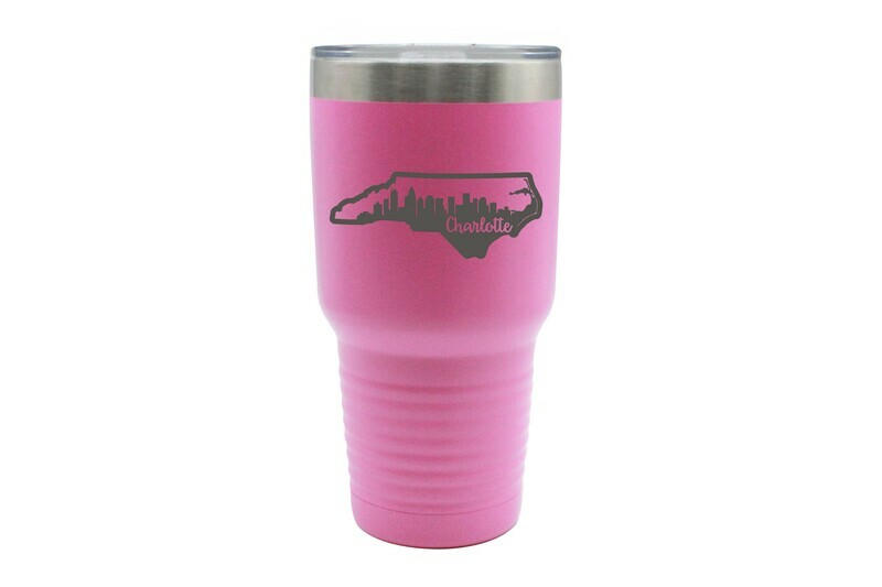 Custom State Shape with City Skyline Insulated Tumbler 30 oz