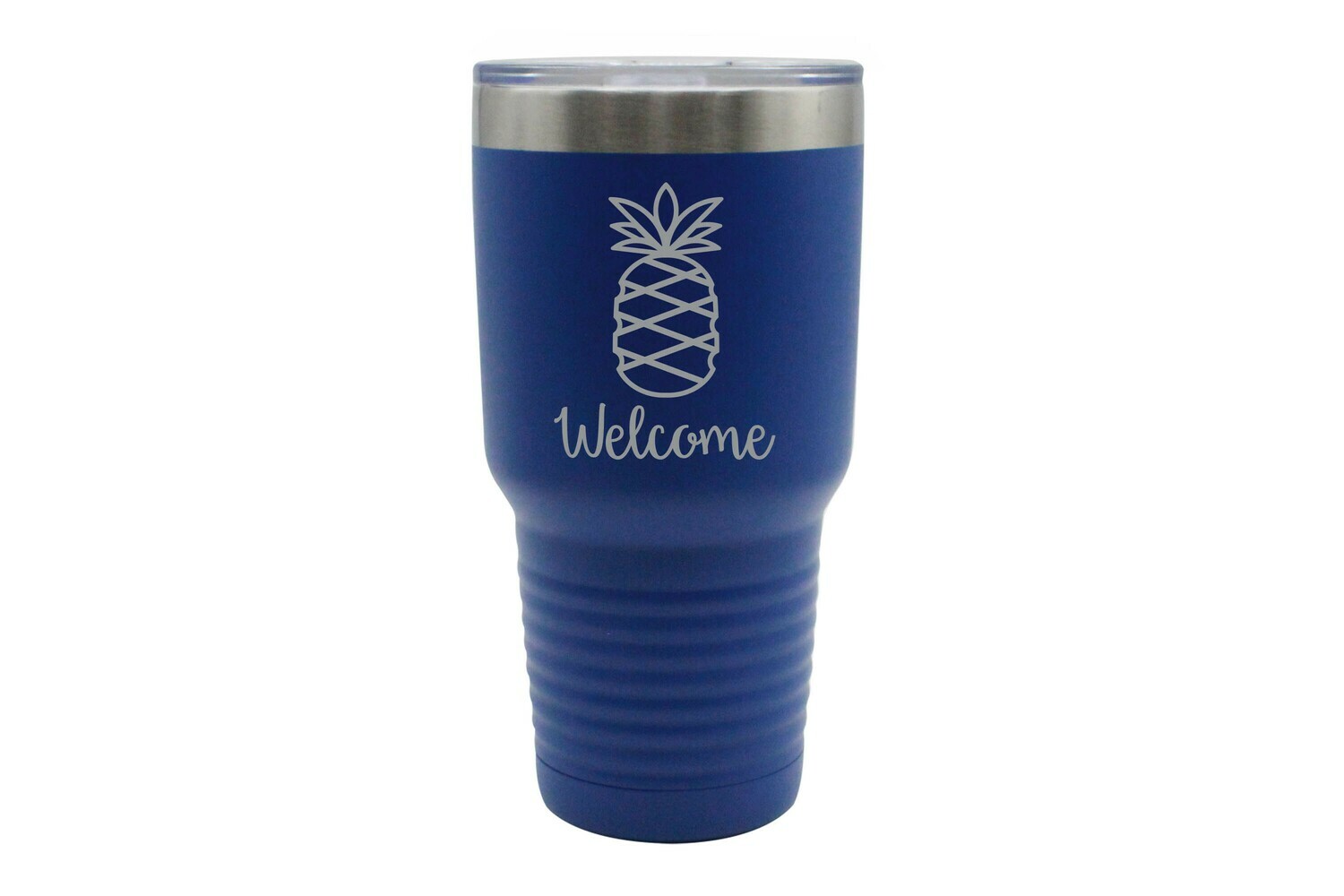 Pineapple w/Welcome or Your Custom Word Insulated Tumbler 30 oz