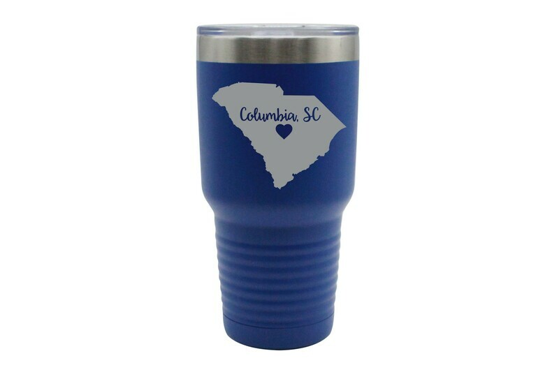 Custom State Shape - Heart Represents City Location Insulated Tumbler 30 oz