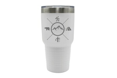 Mountains with 4 Outdoor Themes Insulated Tumbler 30 oz