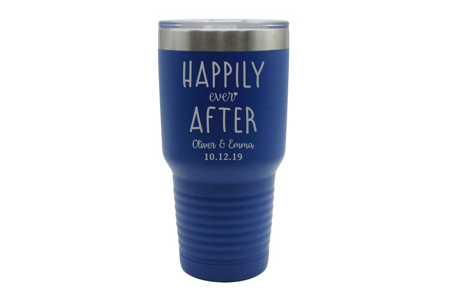Custom Happily Ever After with Names & Date Insulated Tumbler 30 oz