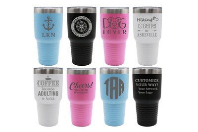 30 oz Insulated Tumblers NOW W/SLIDER Lid & Dishwasher SAFE - $35 Each