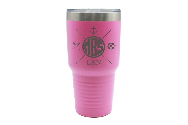 Monogram Insulated Tumbler w/Nautical Themes 30 oz