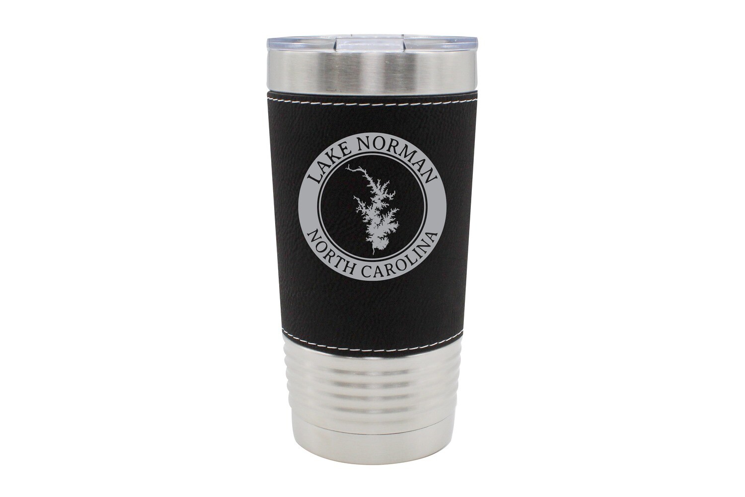 Leatherette 20 oz Body of Water w/Circle & Customized Location Insulated Tumbler