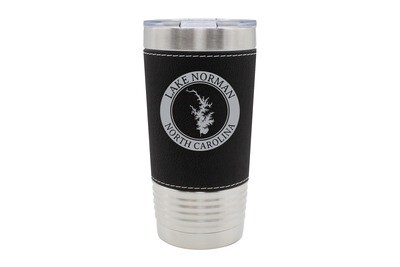 Leatherette 20 oz Body of Water w/Circle & Customized Location Insulated Tumbler