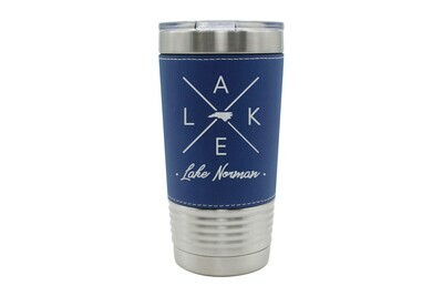 Leatherette 20 oz Customized State Shape with LAKE Insulated Tumbler
