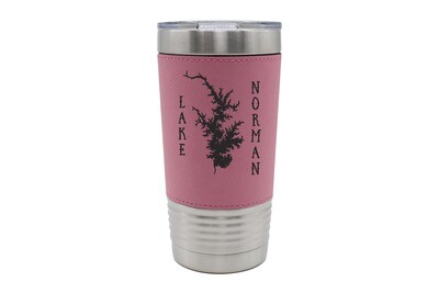 Leatherette 20 oz Body of Water & Vertical Customized Location Insulated Tumbler