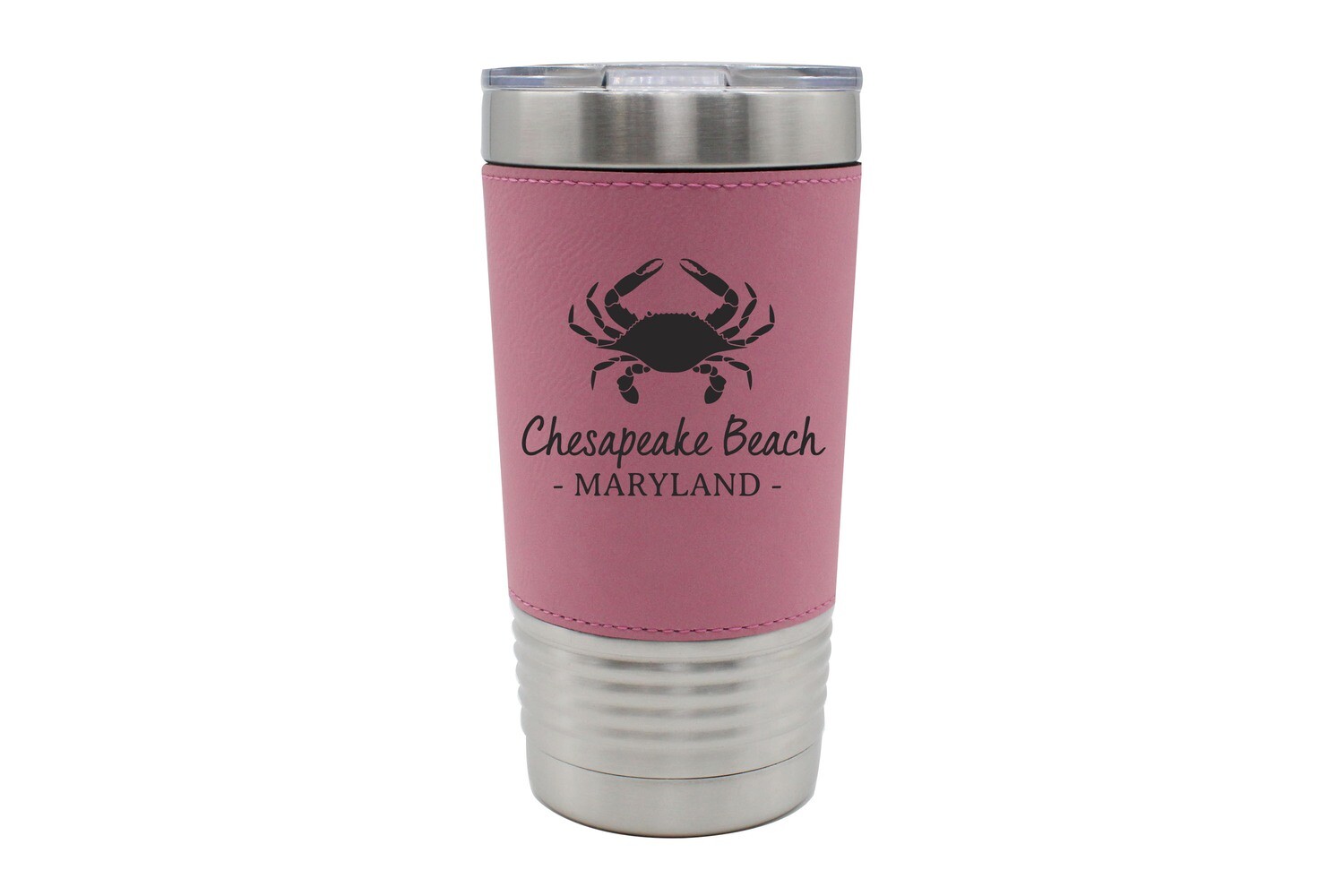 Leatherette 20 oz Crab & Customized Location Insulated Tumbler