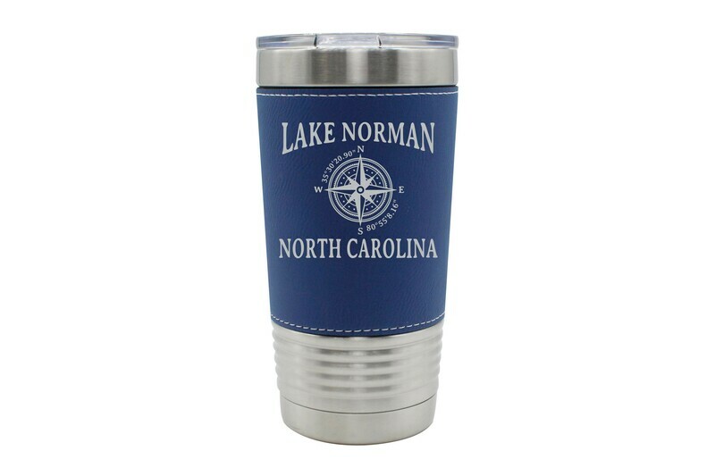 Leatherette 20 oz Custom Location with Latitude & Longitude Insulated Tumbler