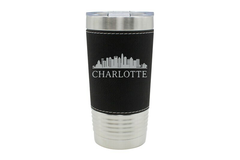 Leatherette 20 oz Custom City Skyline Insulated Tumbler