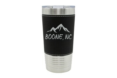 Leatherette 20 oz Mountains Customized with City & State Insulated Tumbler