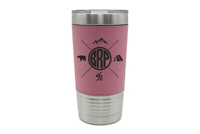 Leatherette 20 oz Recreation themes with Customized Location Abbreviation Insulated Tumbler