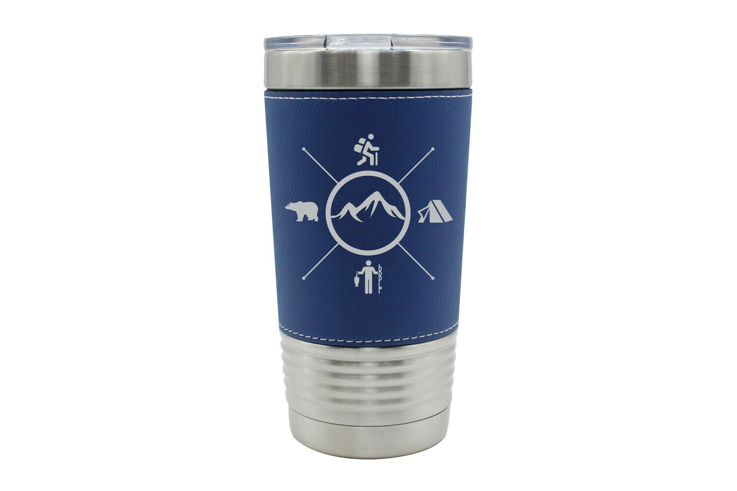 Leatherette 20 oz Mountains with 4 Outdoor Themes Insulated Tumbler