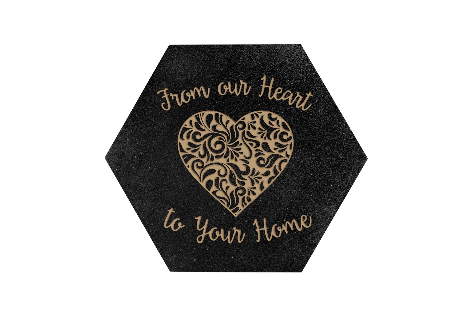 From our Heart to Your Home HEX Hand-Painted Wood Coaster Set
