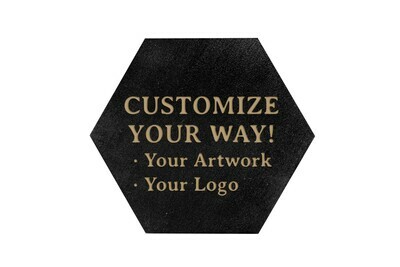 Customize Your Way HEX Hand-Painted Wood Coaster Set