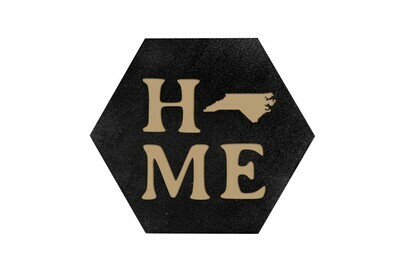Home Customized w/State HEX Hand-Painted Wood Coaster Set