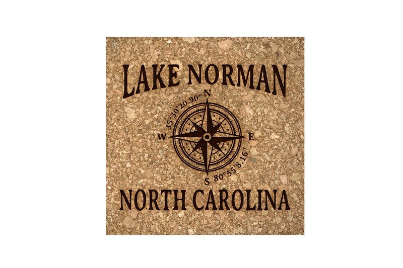 Custom Location w/Latitude Longitude Cork Coaster Set